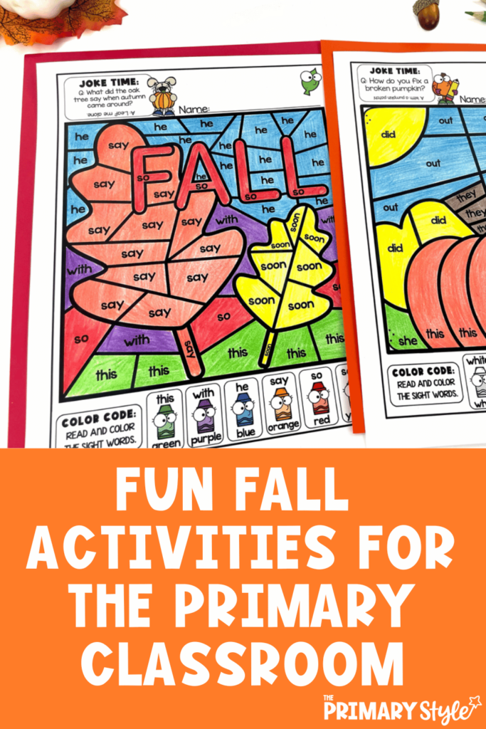 Looking for some fun fall activities to add to your primary classroom? This post has you covered with ideas for fall read alouds, fall center activities and even reading challenges that your students are going to love!