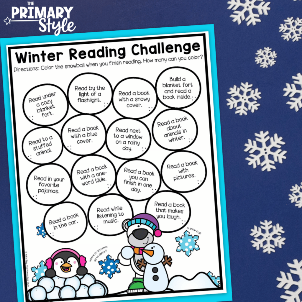 Winter reading challenges are a great way to keep reading engaging during the cold and dreary season!