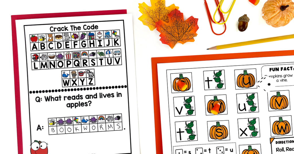 Students love these Crack the Code activities.