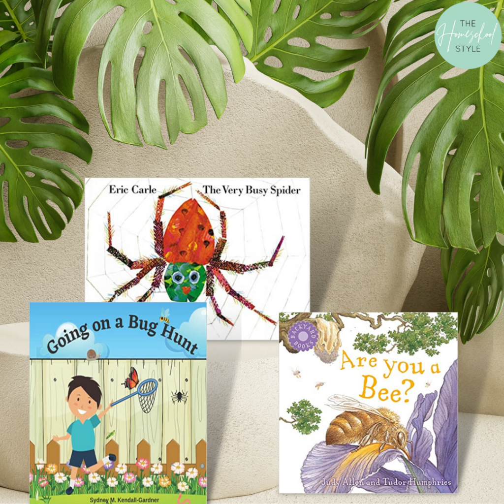 Picture Books featuring spiders, bugs, and bees.