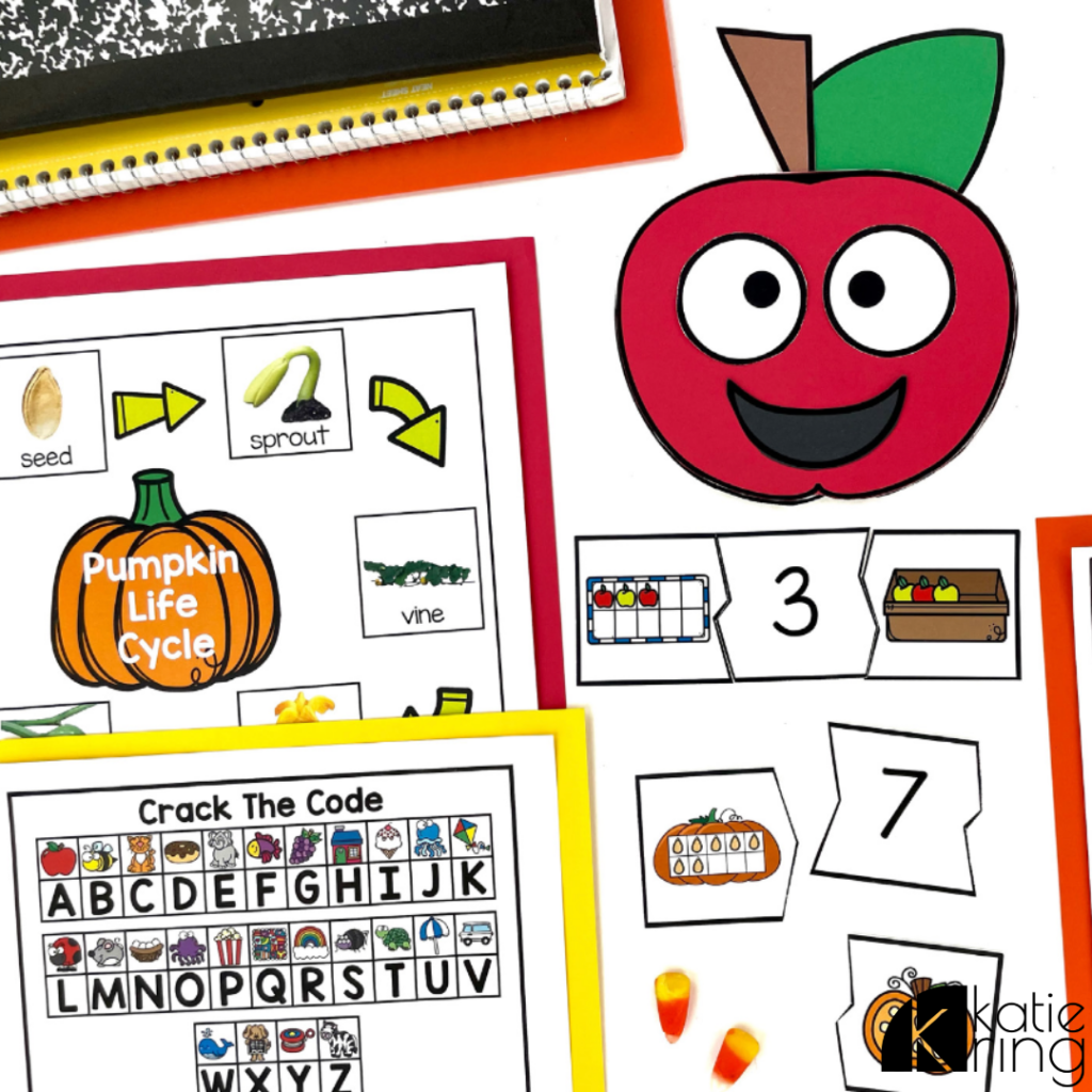 Use this thematic unit on apples and pumpkins for fun activities to enhance your math, literacy centers, crafts, science lessons, and more this fall.