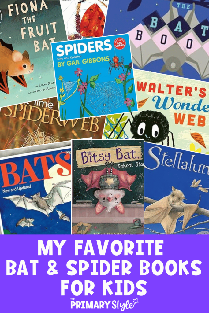 Check out my favorite bat and spider books for kids! These read alouds are perfect for the primary classroom!