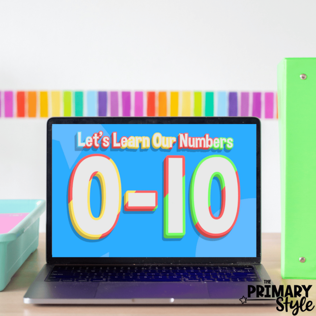 This image showcases a Youtube video you can use when teaching number recognition.