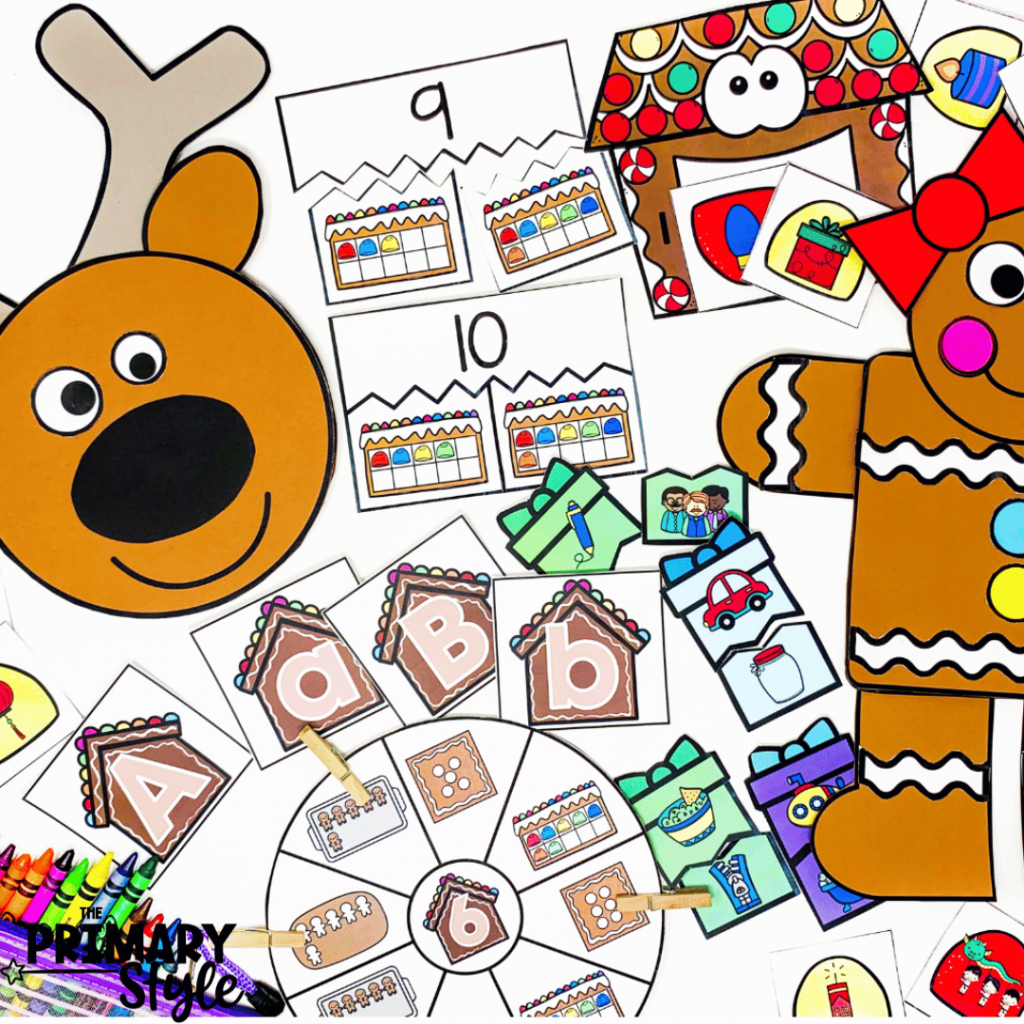 These thematic activities include Christmas around the world centers for math and literacy.