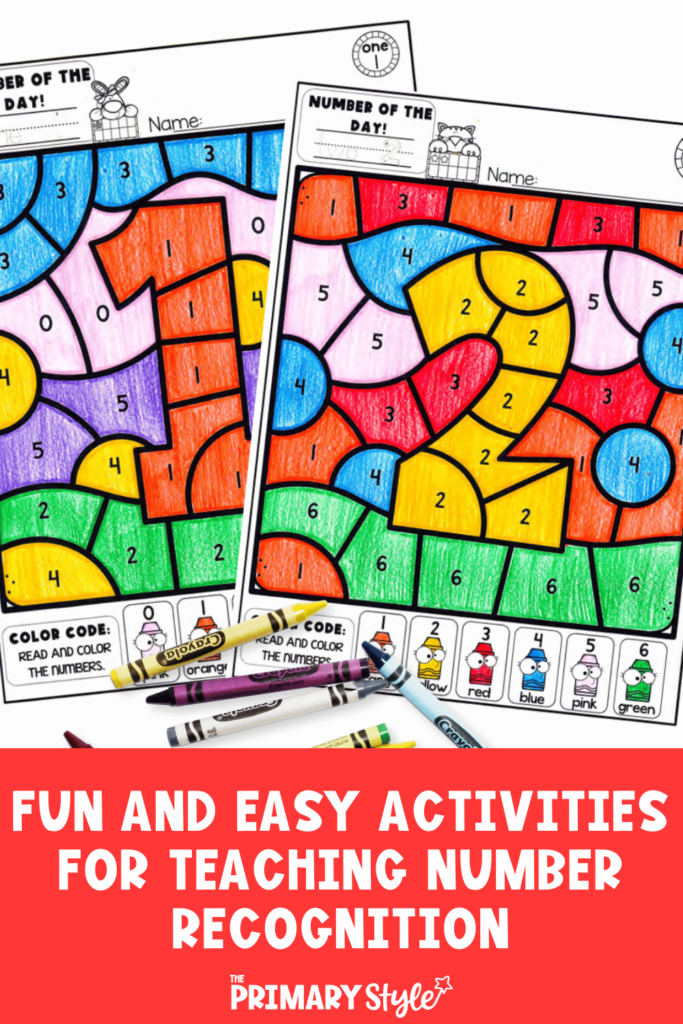 Teaching number recognition in kindergarten is essential to all of the other math skills that will follow! These fun and easy activities will help you teach number recognition in a way that excites students!