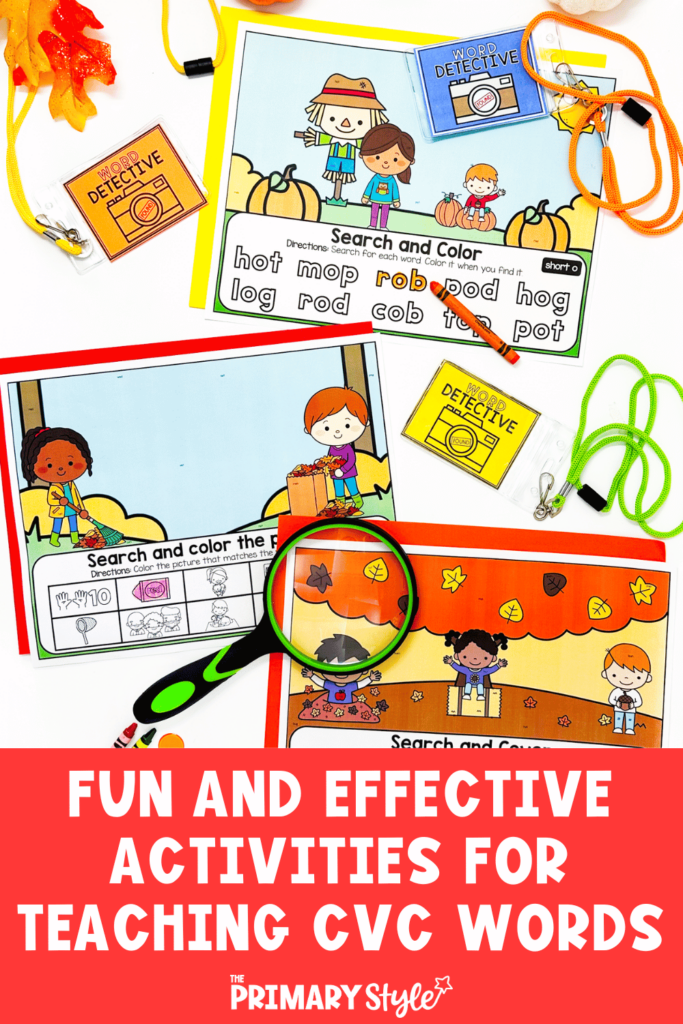 Looking for some fun and effective activities for teaching cvc words in centers and small groups? This post is full of engaging cvc activities like bingo, search and find and color by code worksheets that students will really enjoy!