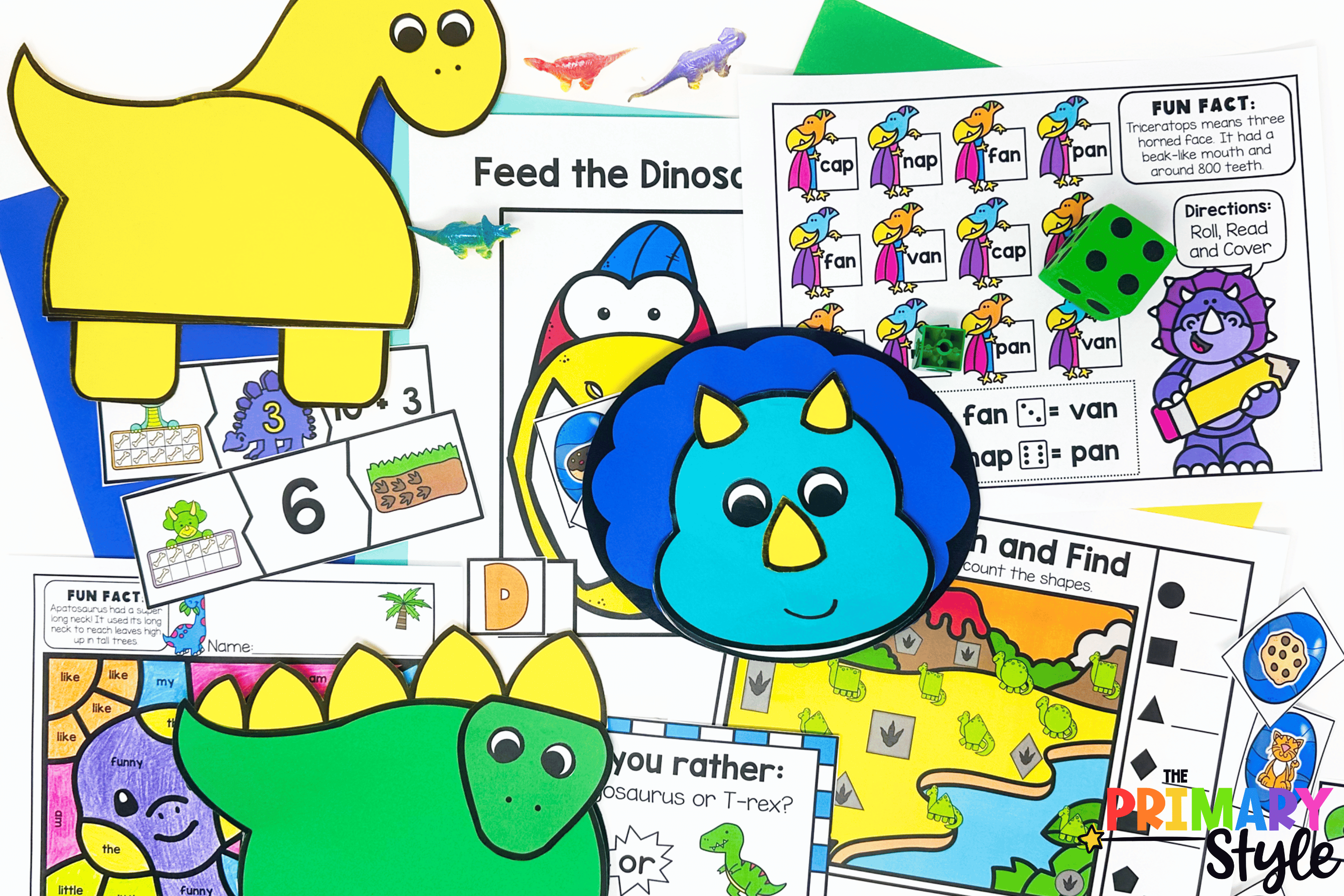 These engaging dinosaur activities for primary learners include ideas for read alouds, videos for kids, center activities and more to engage students during a dinosaur unit!