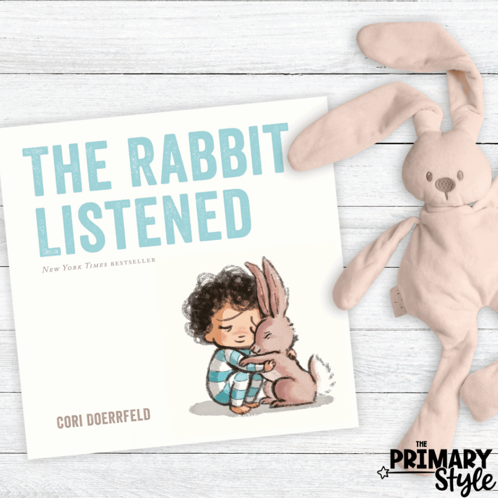 When teaching kindness, The Rabbit Listened is a good book to share with primary learners.