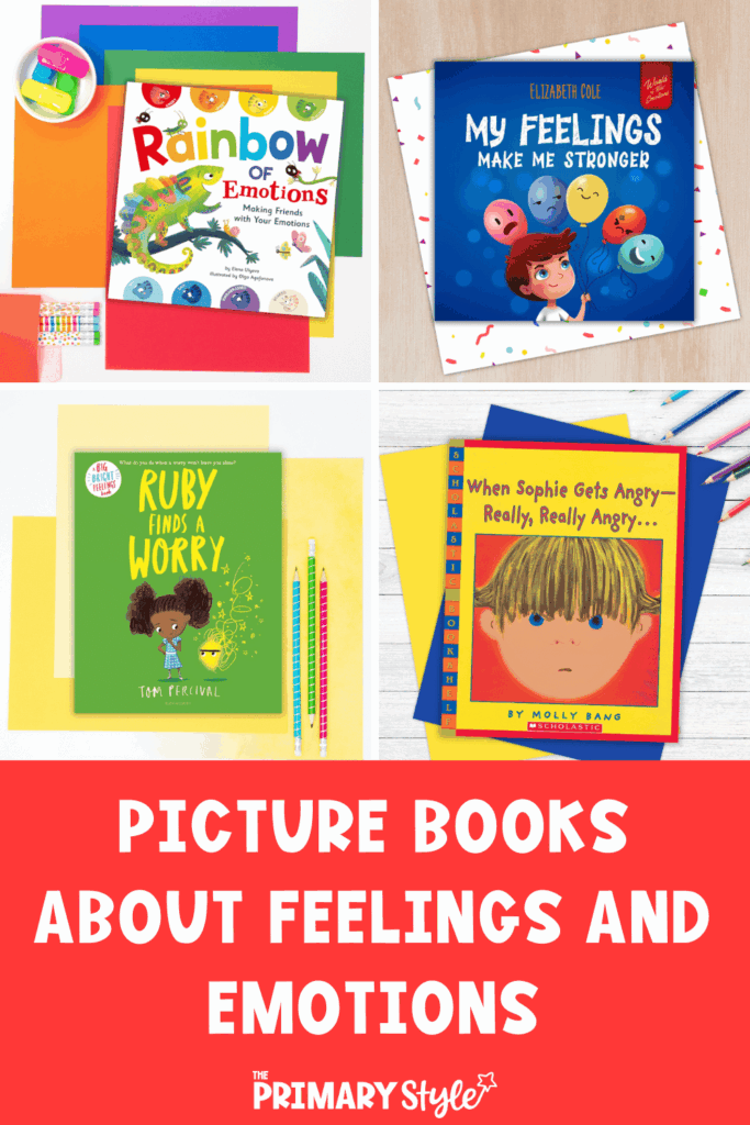Looking for a way to teach about feelings and emotions to your young learners in a way that is age appropriate. Picture books may be the answer you are looking for! These picture books about feelings and emotions focus on anger, worry and even sadness, so students can learn to navigate through their feelings.