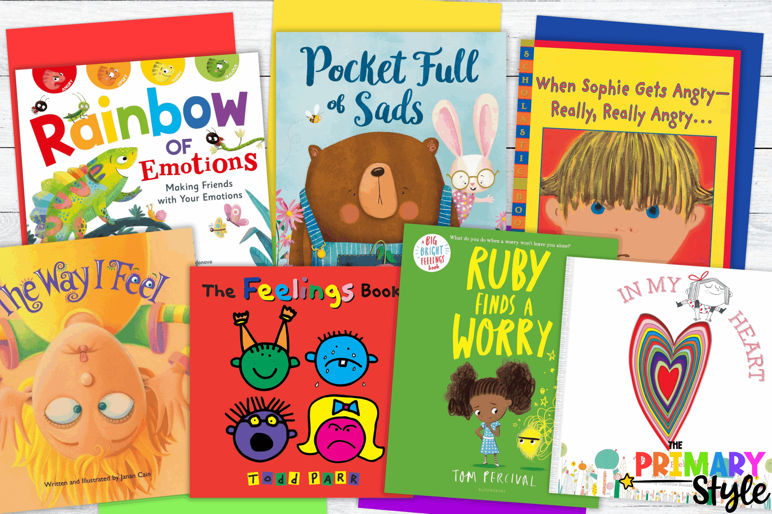 Picture books about feelings and emotions are a great way to help student begin identifying the emotions that they feel and ways to work through them.