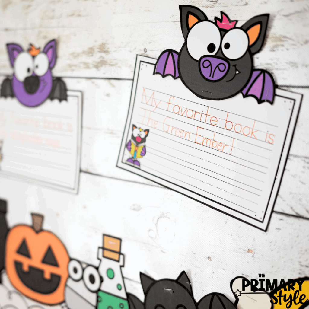 My favorite bulletin board ideas include student activities, like these Halloween themed writing crafts.