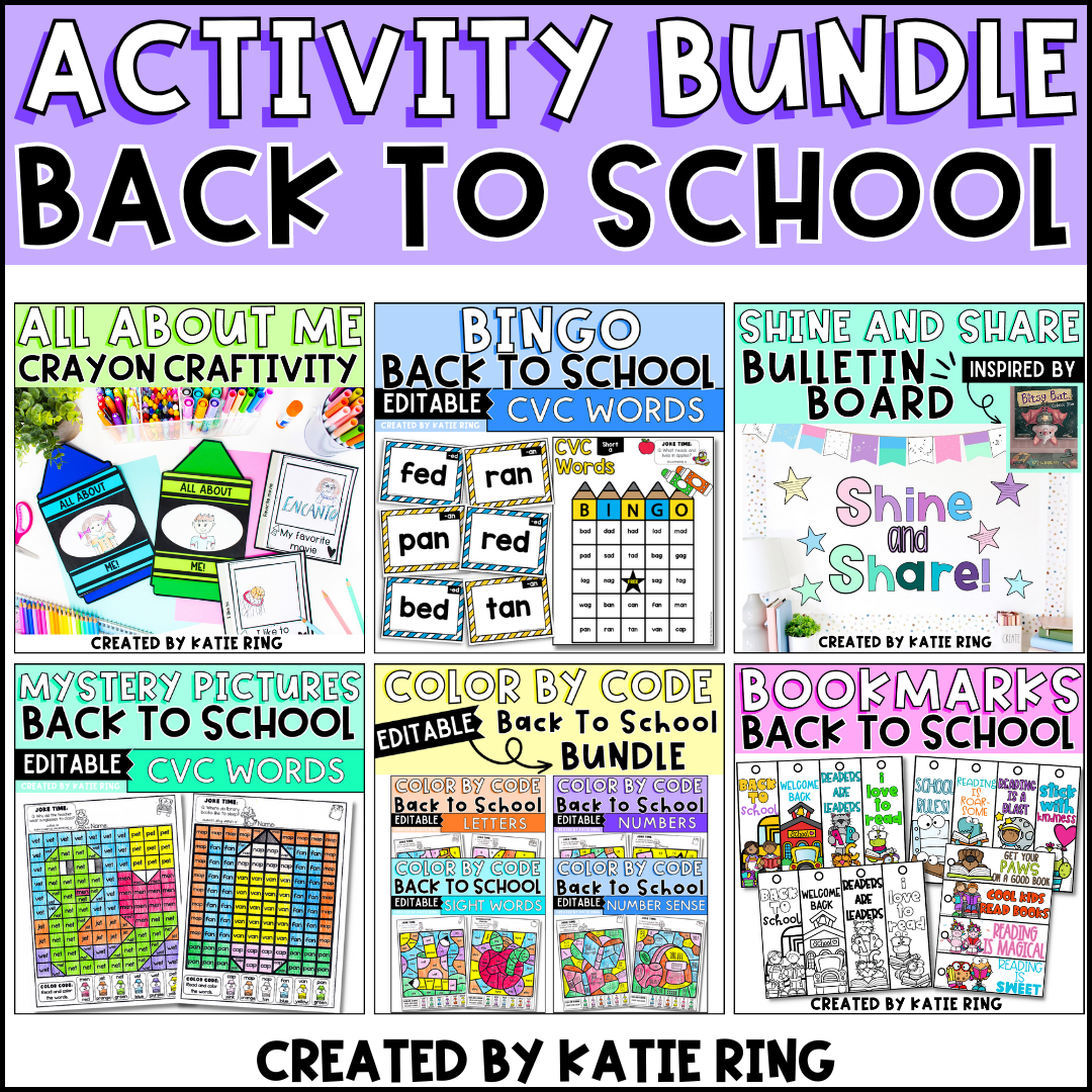 Get all of these great first week of school activities in one place with this Back to School bundle of resources! 