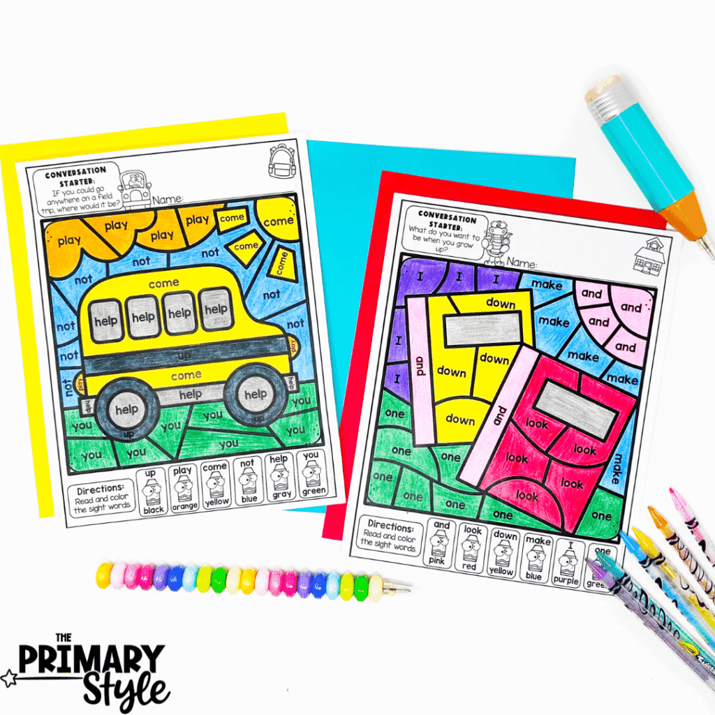 This image highlights back to school themed activities.