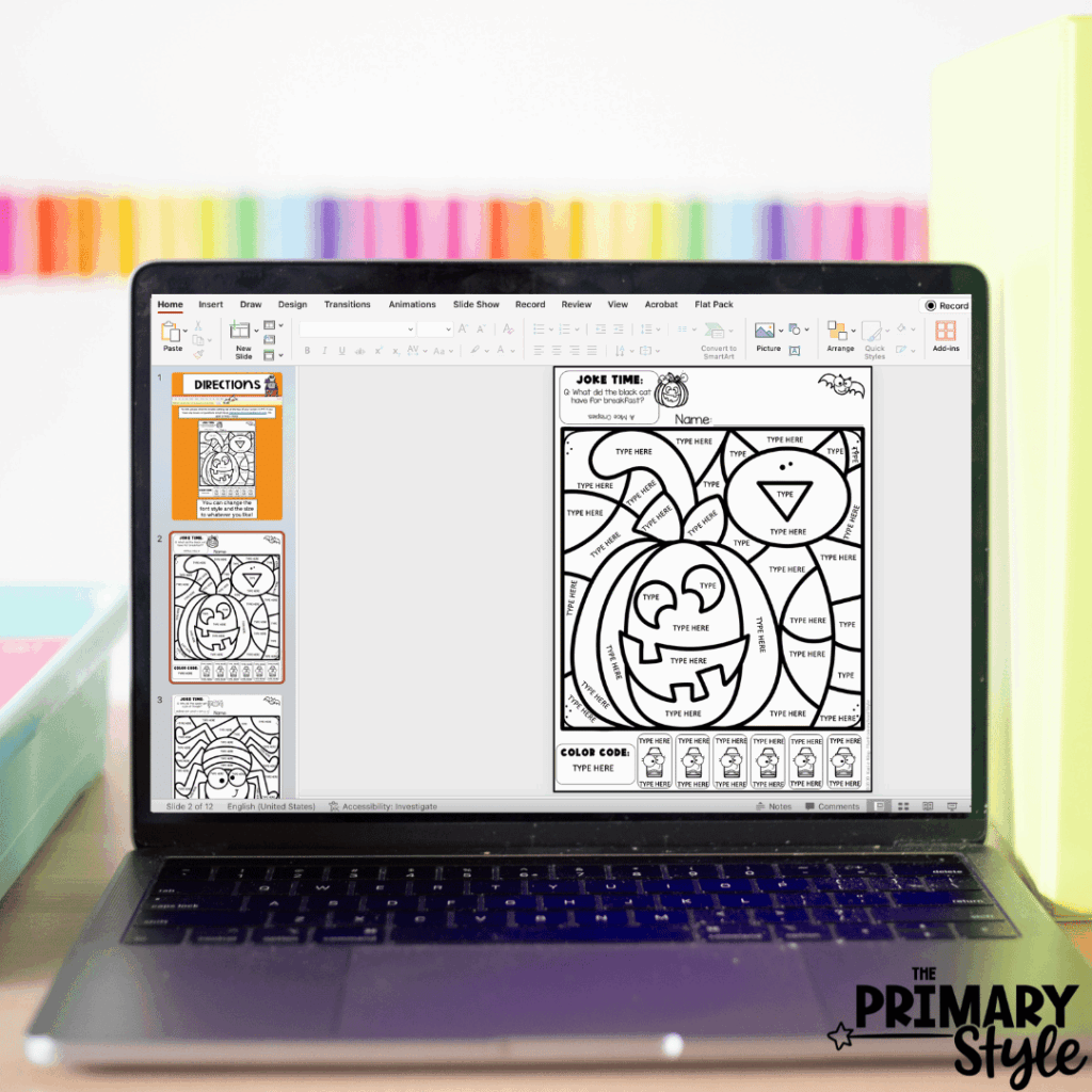 These no prep fall activities are editable and include fun Halloween themes.