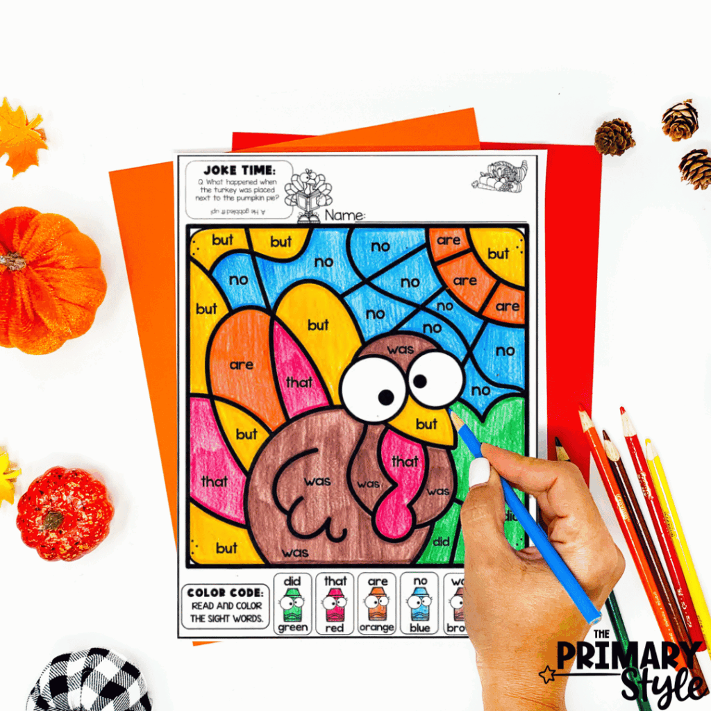 Take these no prep fall activities into November with Thanksgiving themes.