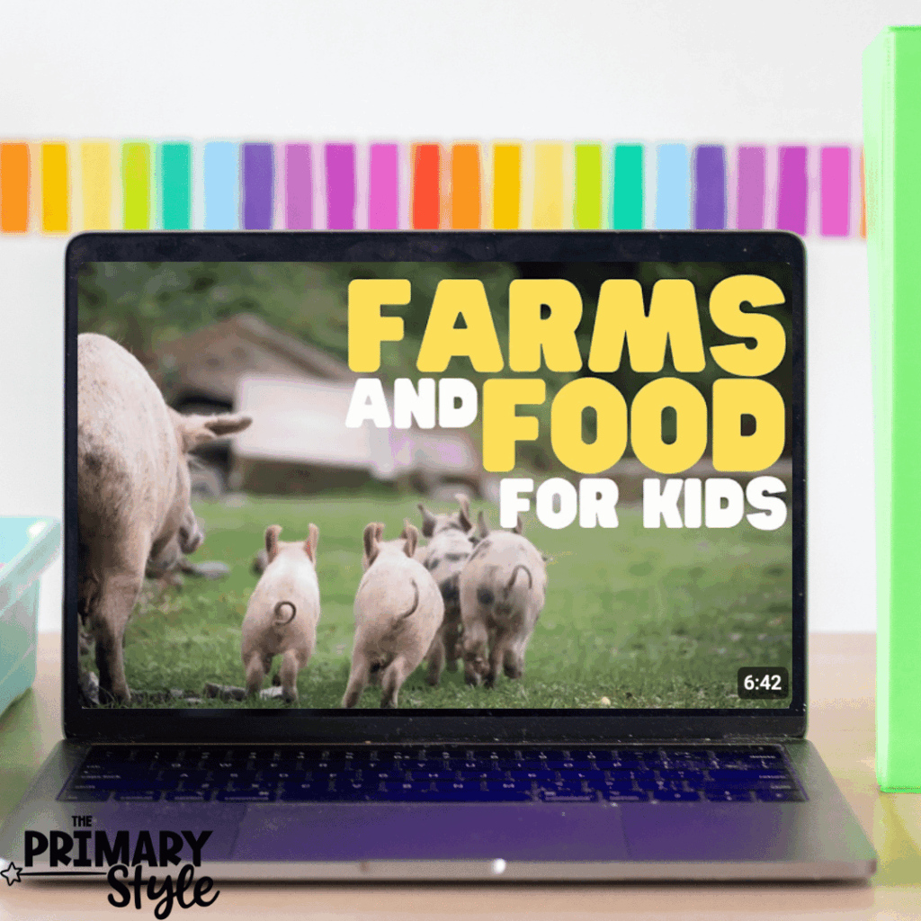 Teach students about farm and foods using this simple video for kids.