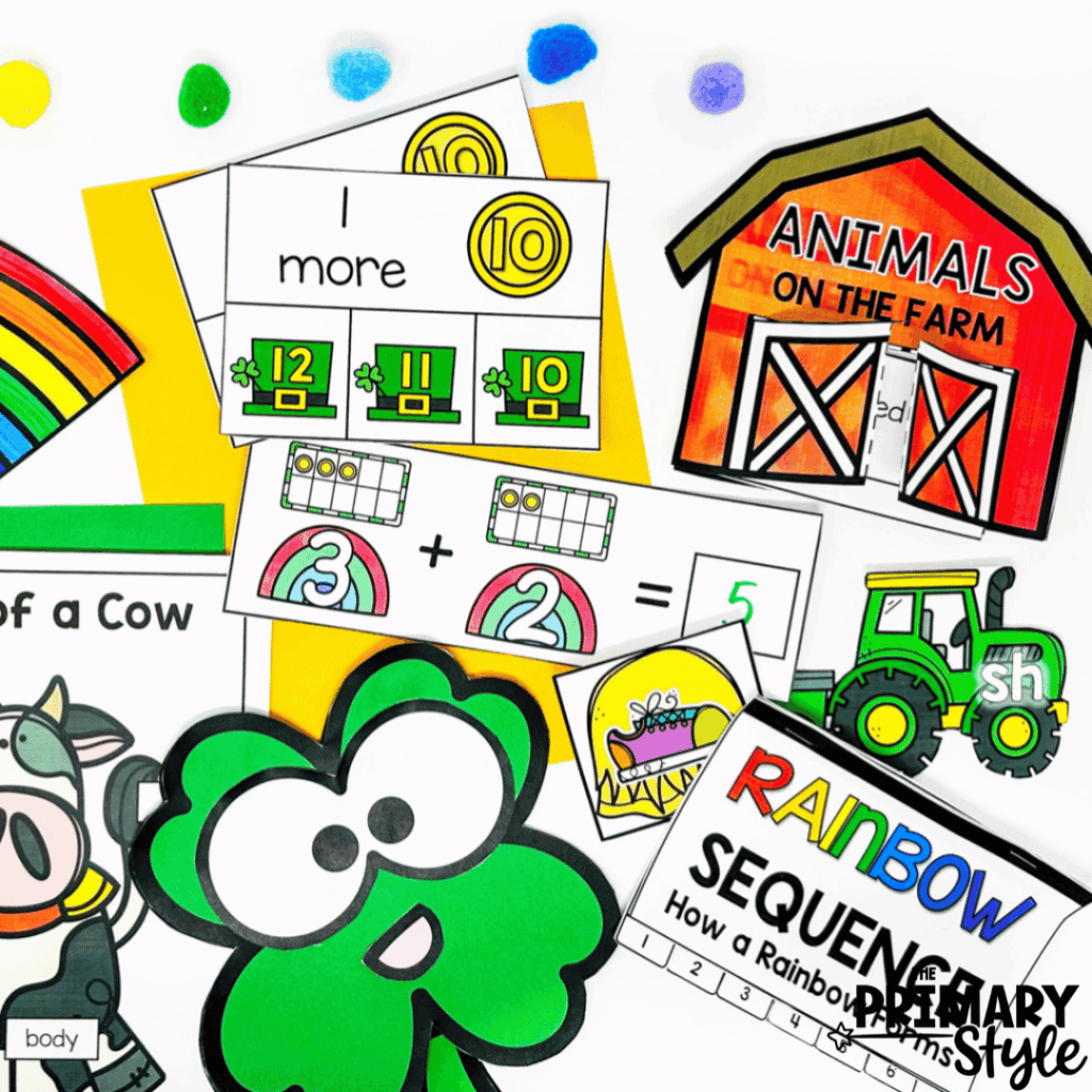 This image showcases centers that are included in my March themed resource.