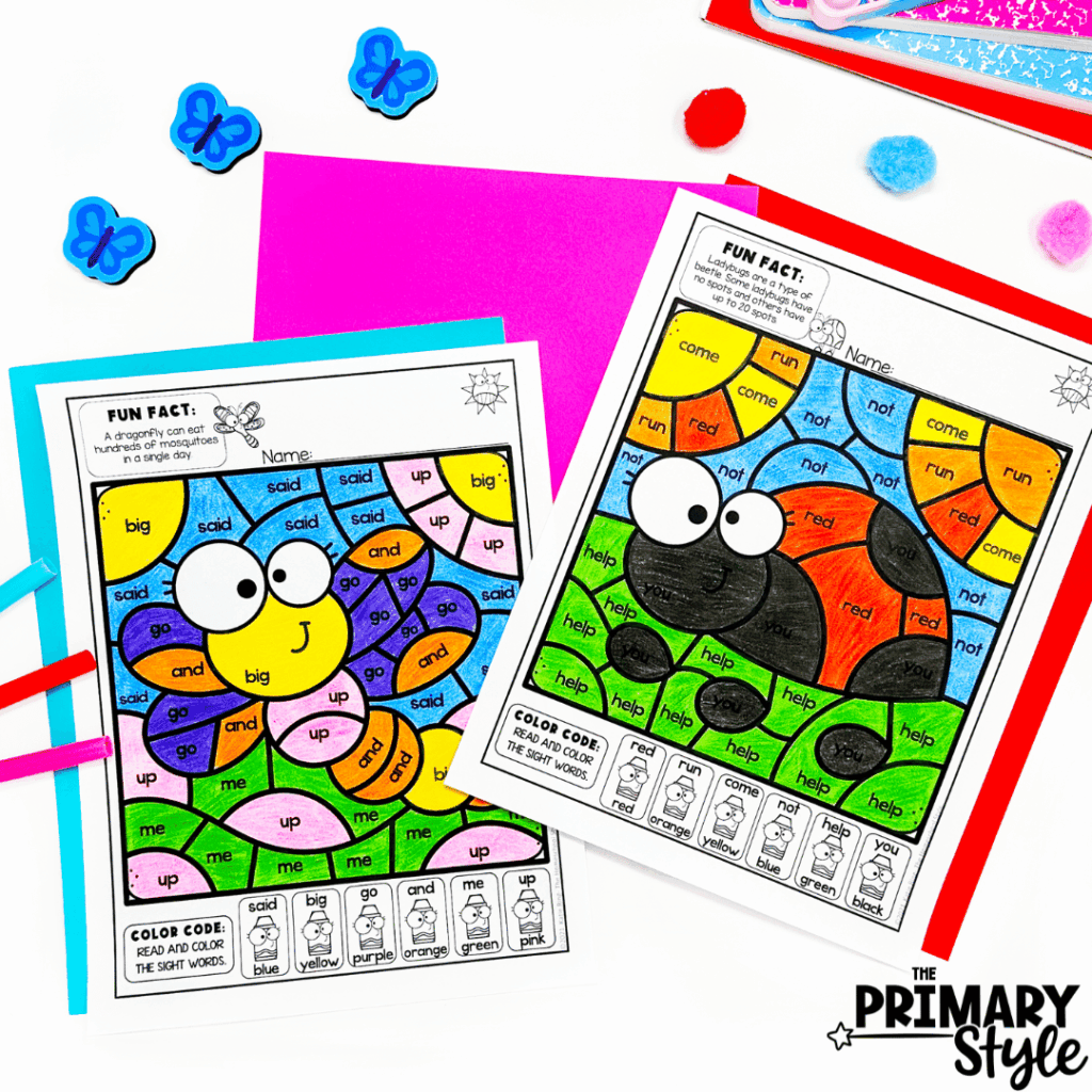 Grab these free insect themed activities.