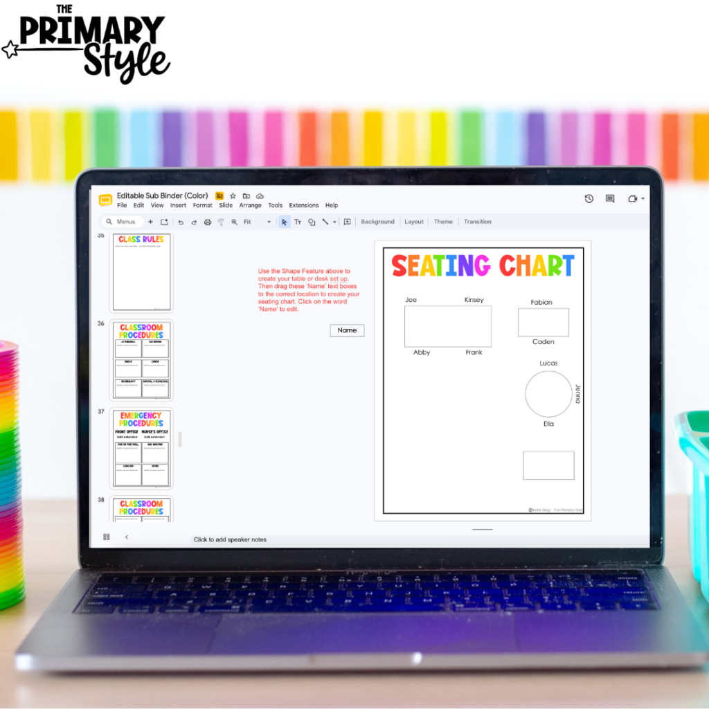 First and foremost, the editable features of the sub binder make this a perfect fit for any classroom. You'll be able to leave detailed notes, seating charts, and instructions for your sub to ensure the school day goes smoothly.