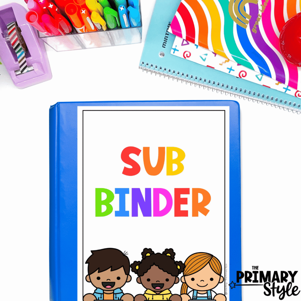The bonus binder pages include everything you need make sure your substitute has a smooth day.