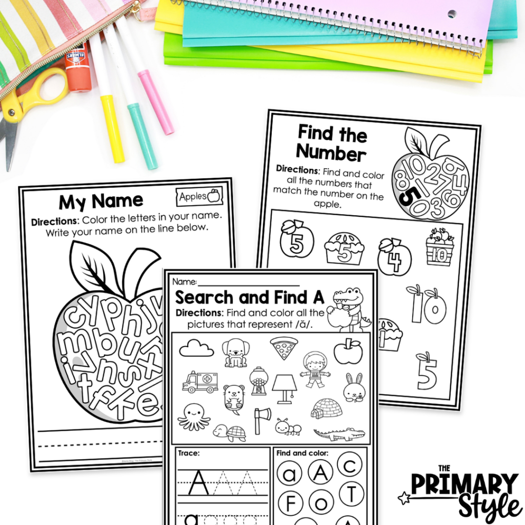 These apple themed sub plans are just what you need for a smooth sub day!