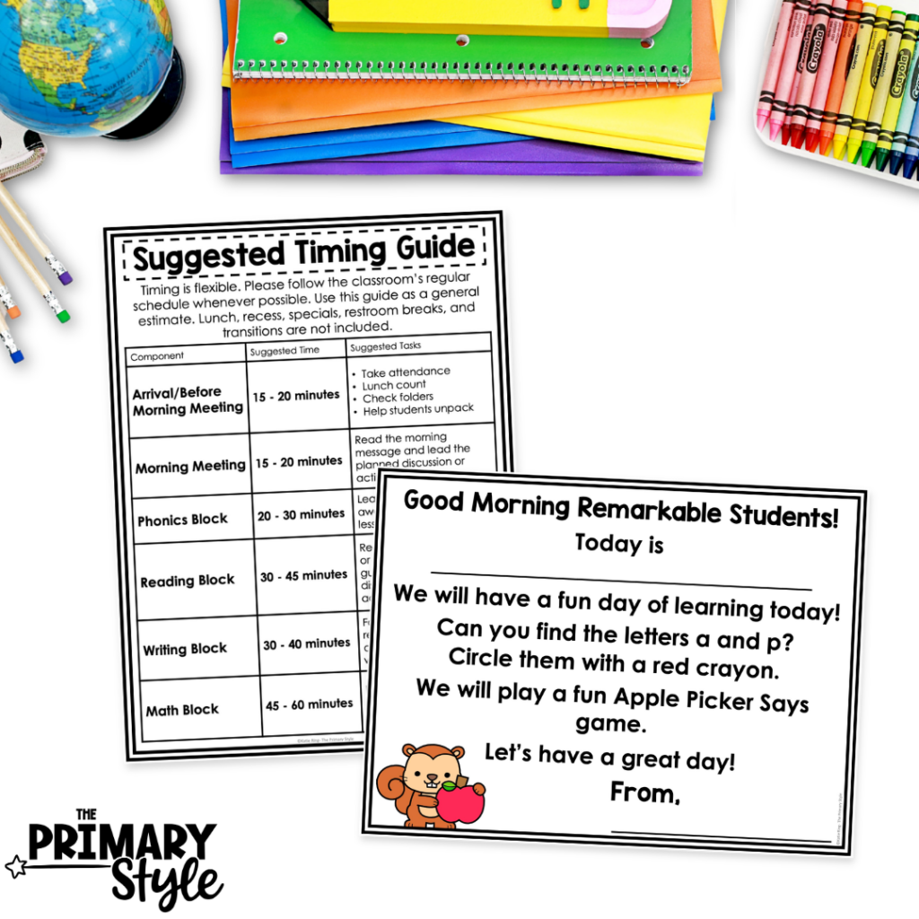 Each themed packet includes three complete days of kindergarten sub plans, giving you plenty of flexibility for both planned and unexpected absences.
