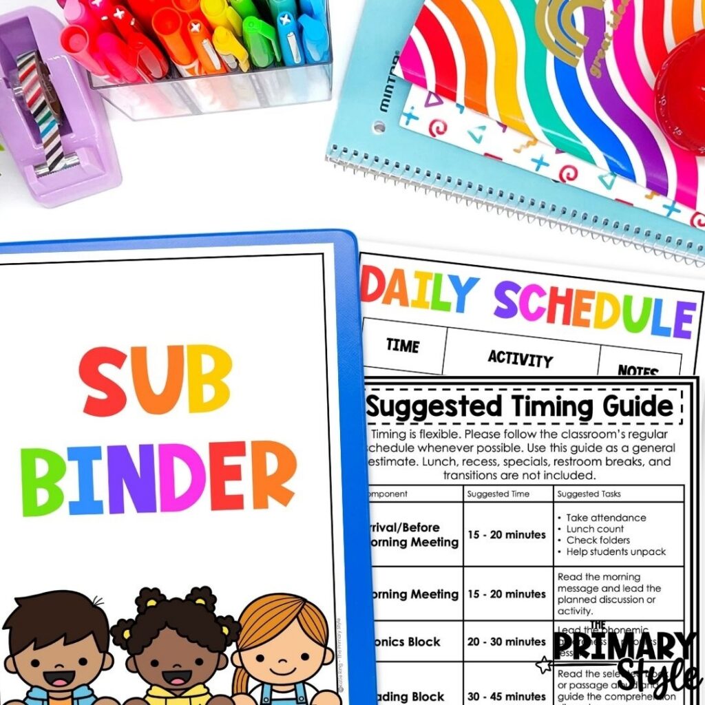 Give your sub a daily schedule to follow with details that will help guide their day.