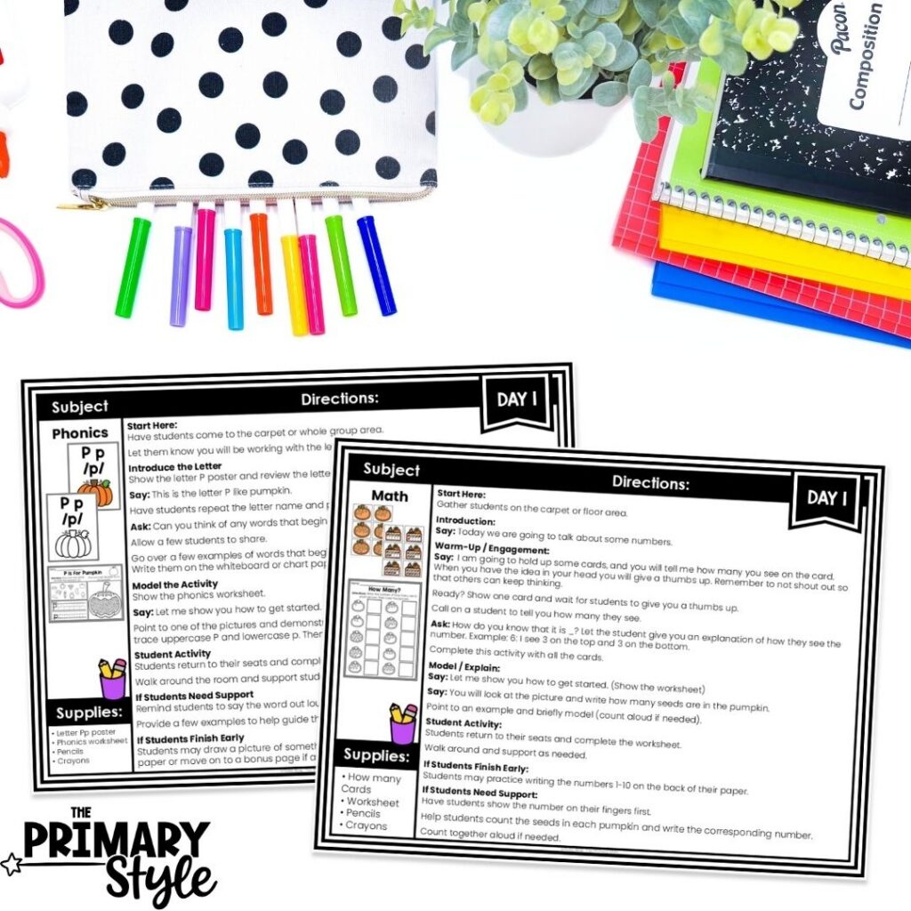 Keep your easy to follow plans inside of your binder.